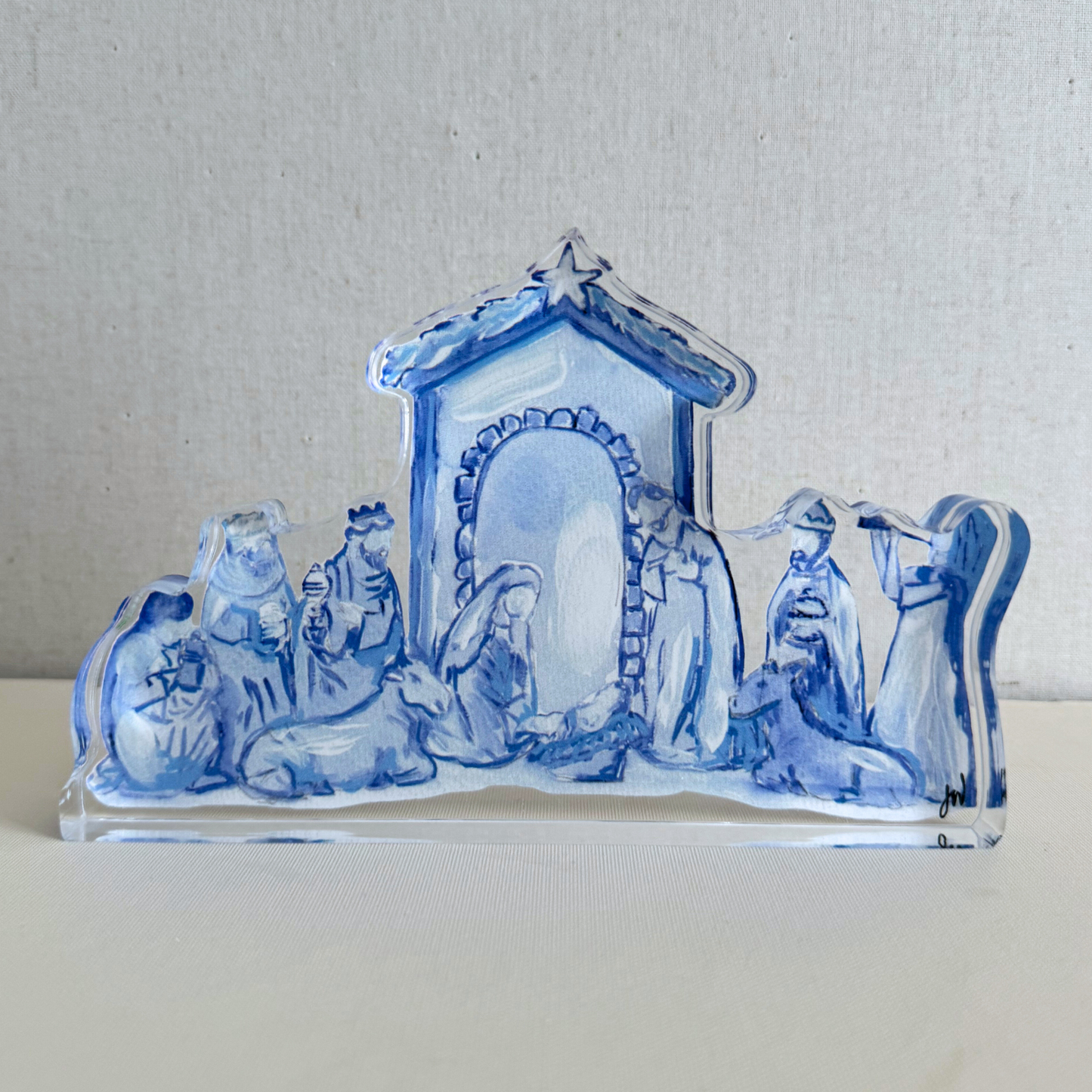 acrylic nativity scene