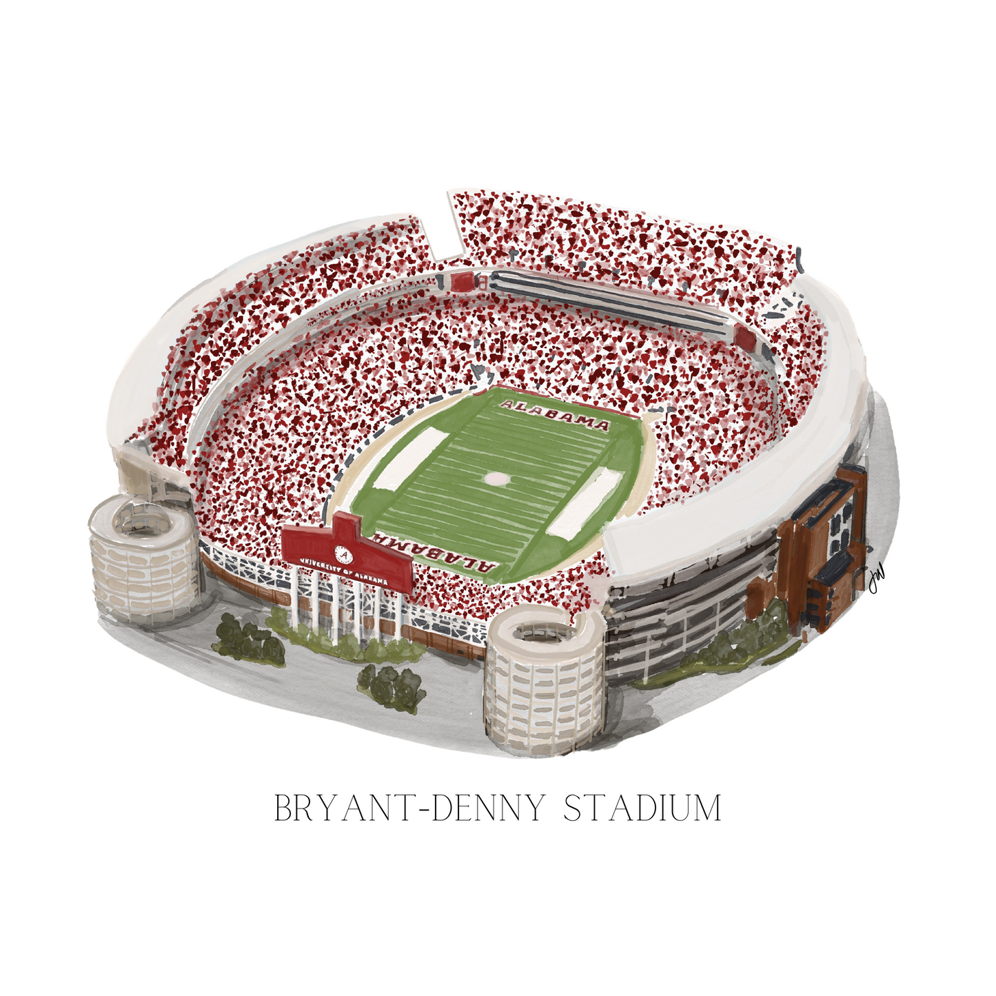 bryant-denny stadium art print