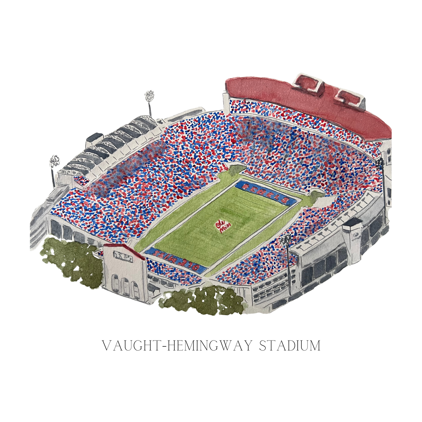 vaught-hemingway stadium art print