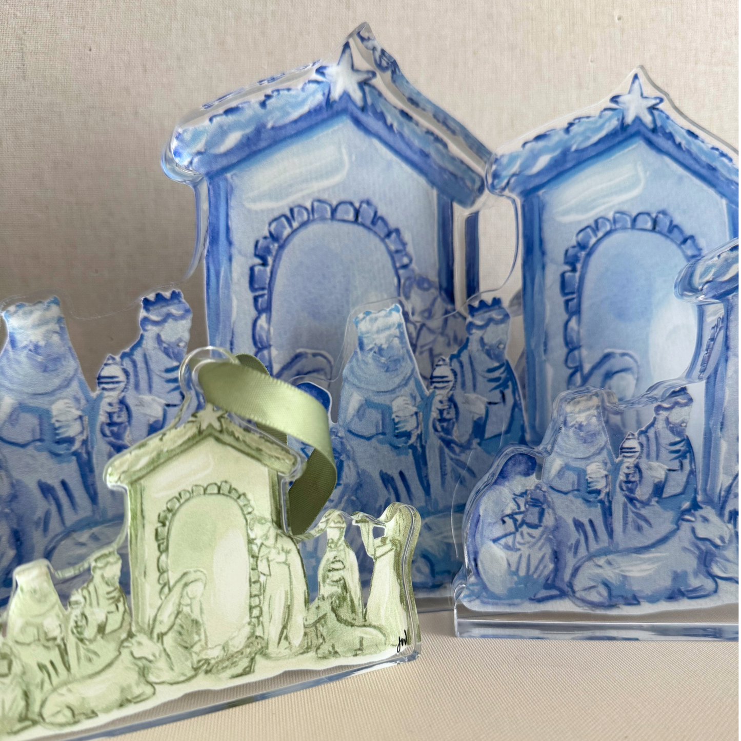 acrylic nativity scene