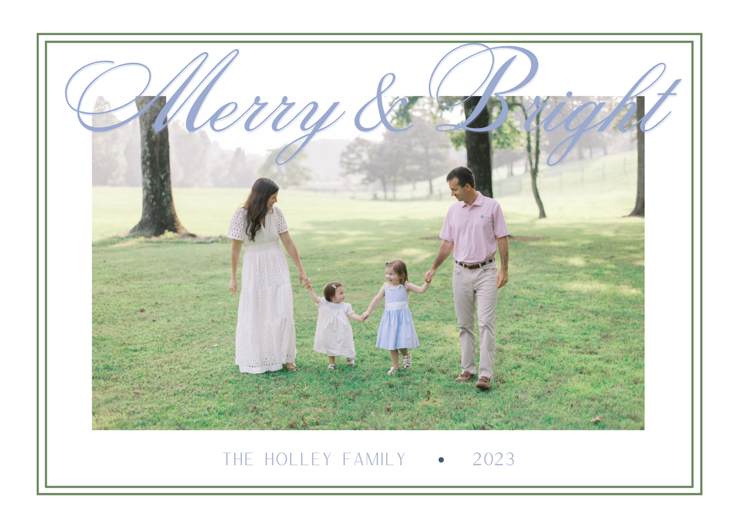 1:1 fully custom designed holiday card