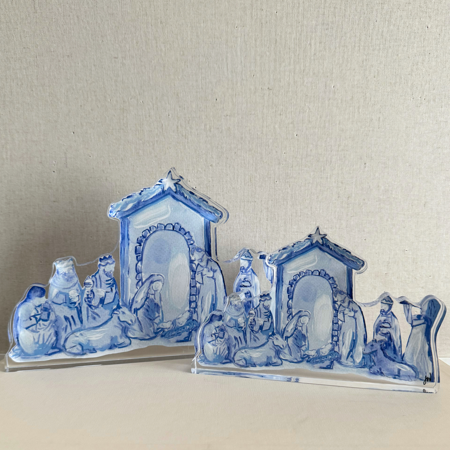acrylic nativity scene