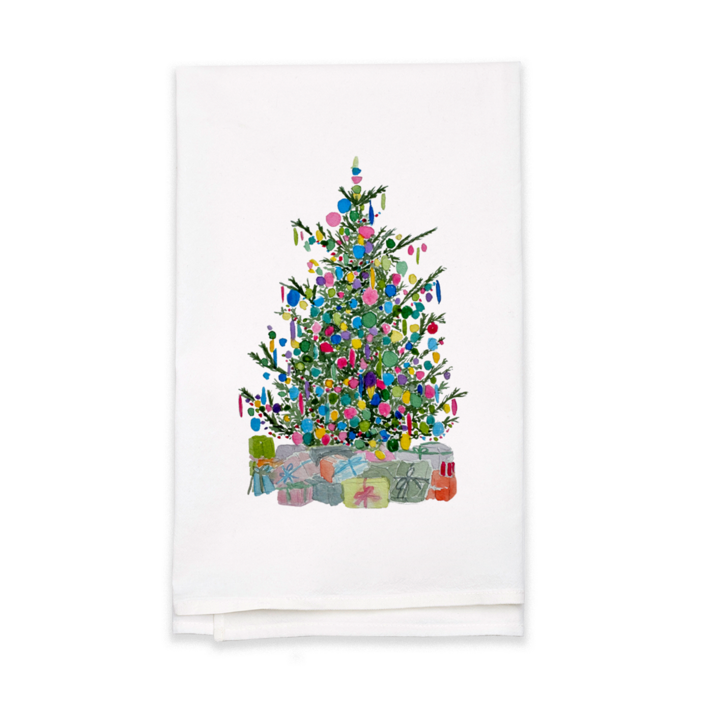 vintage tree tea towel