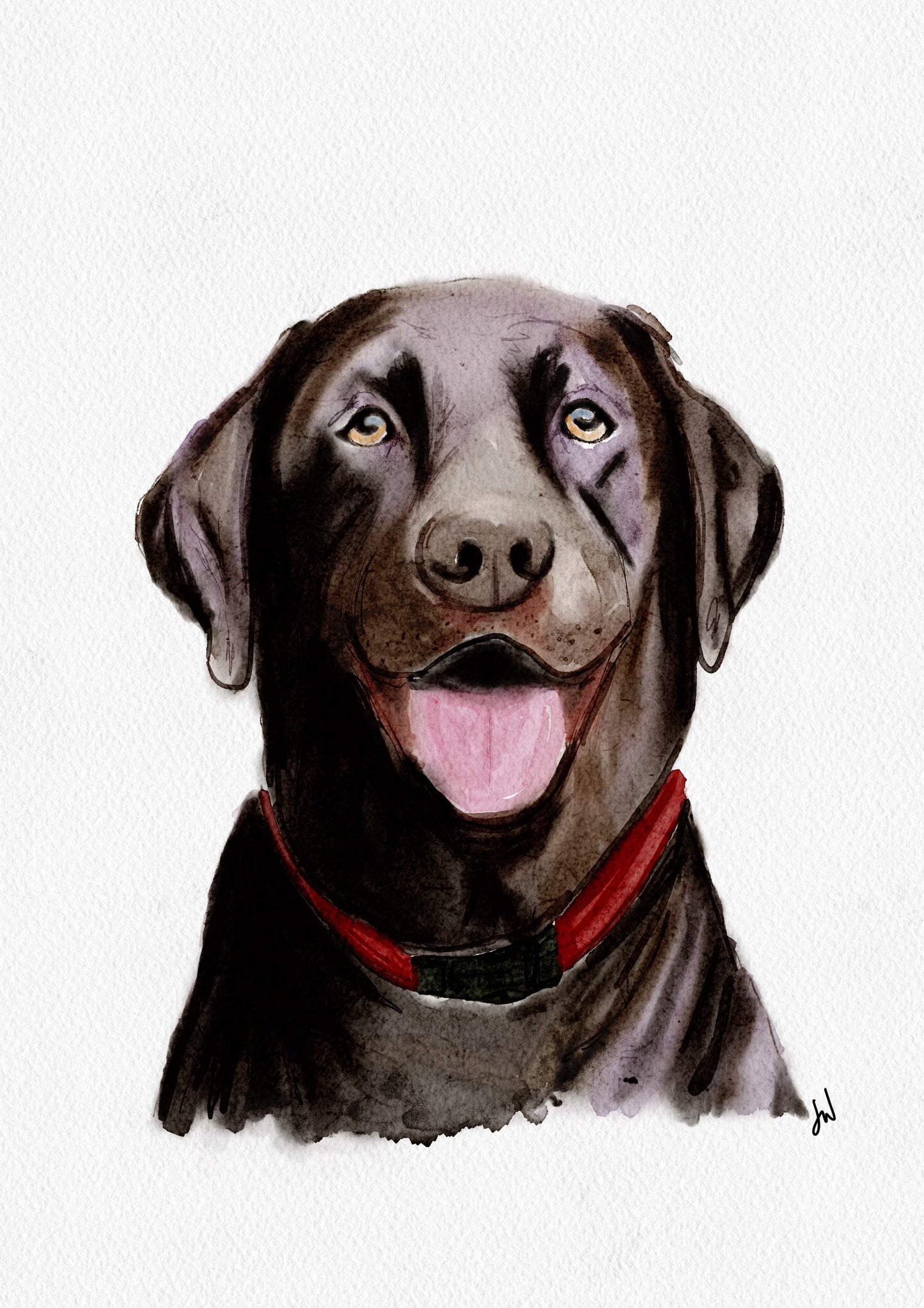 chocolate lab digital file print