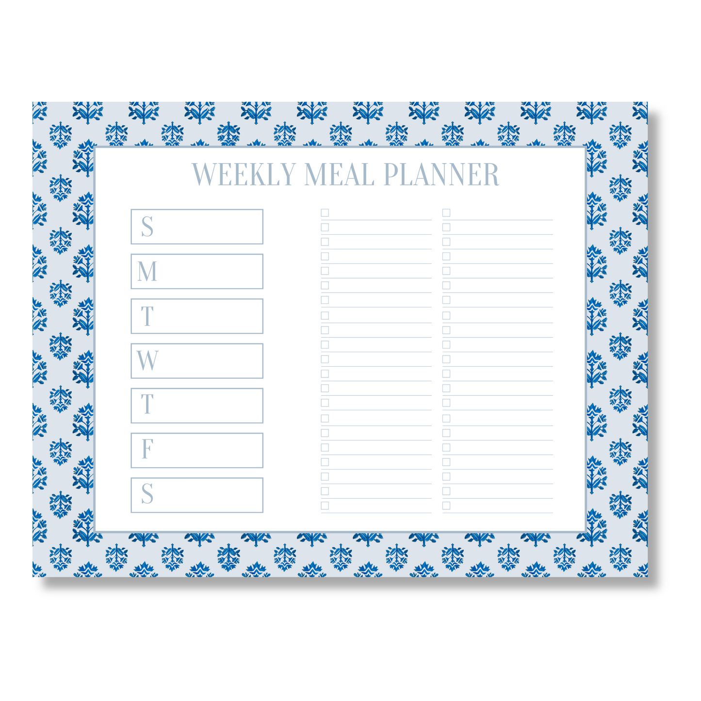 weekly meal planner notepad