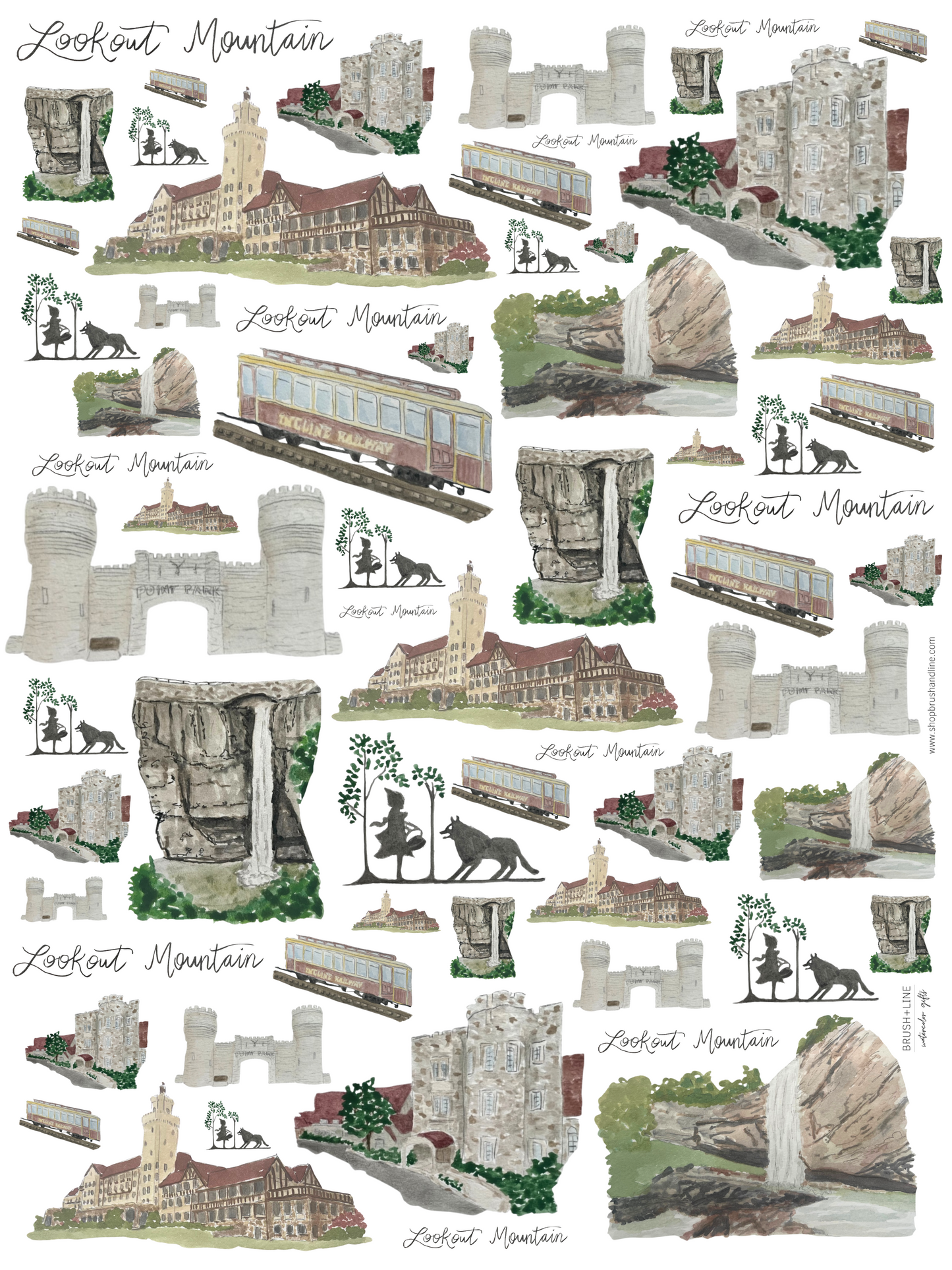 lookout mountain print