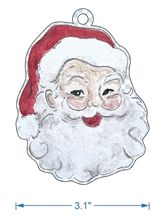 santa acrylic ornament