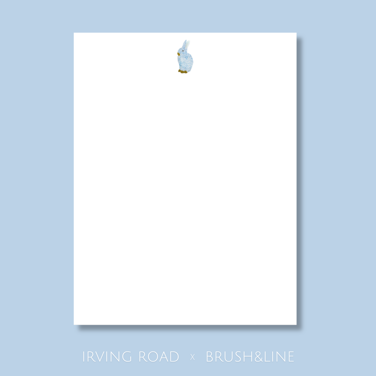 blue bunny notepad