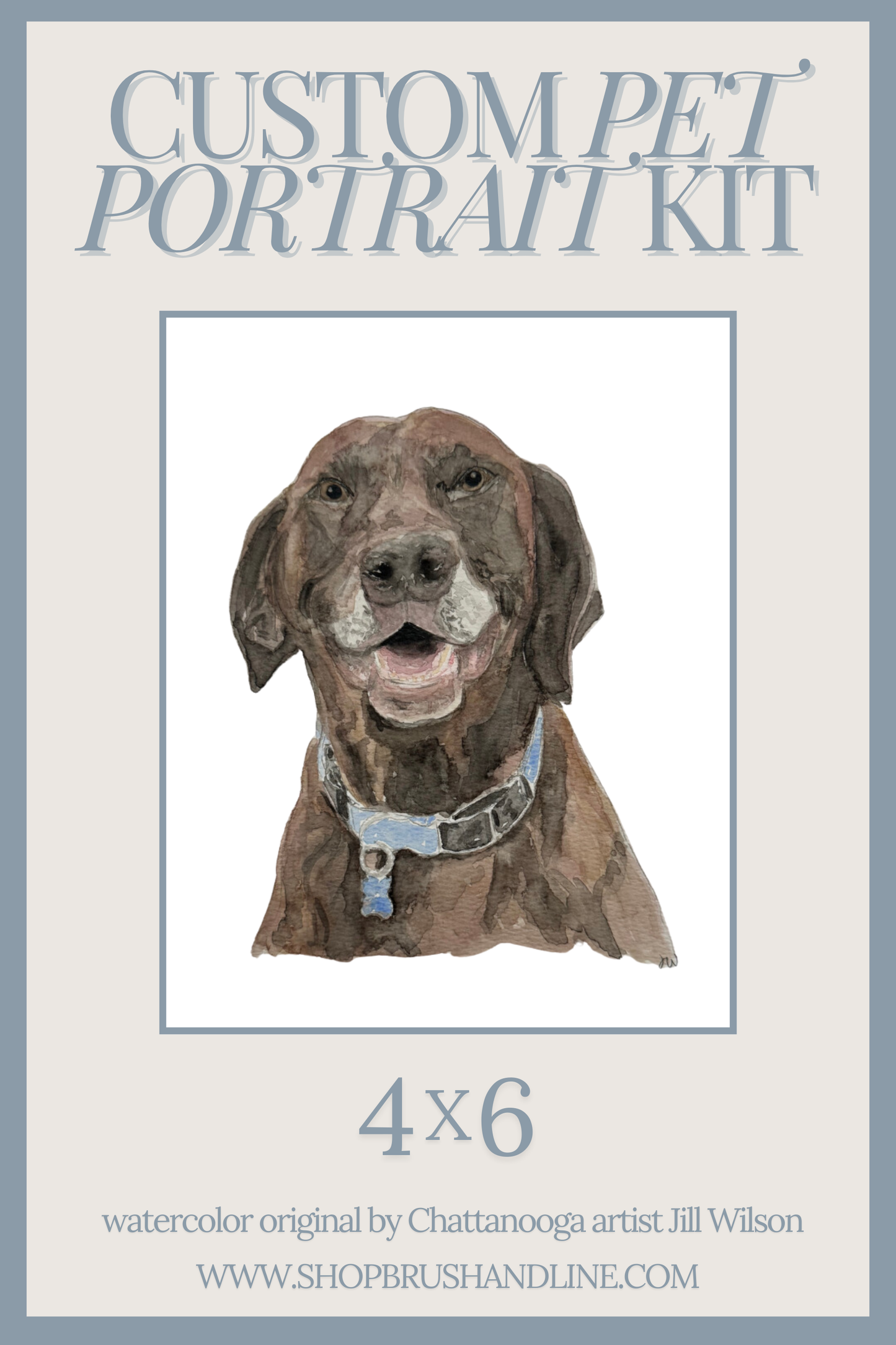 4x6 Custom Pet Portrait KIT