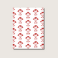 Red Folk Flower Tea Towel