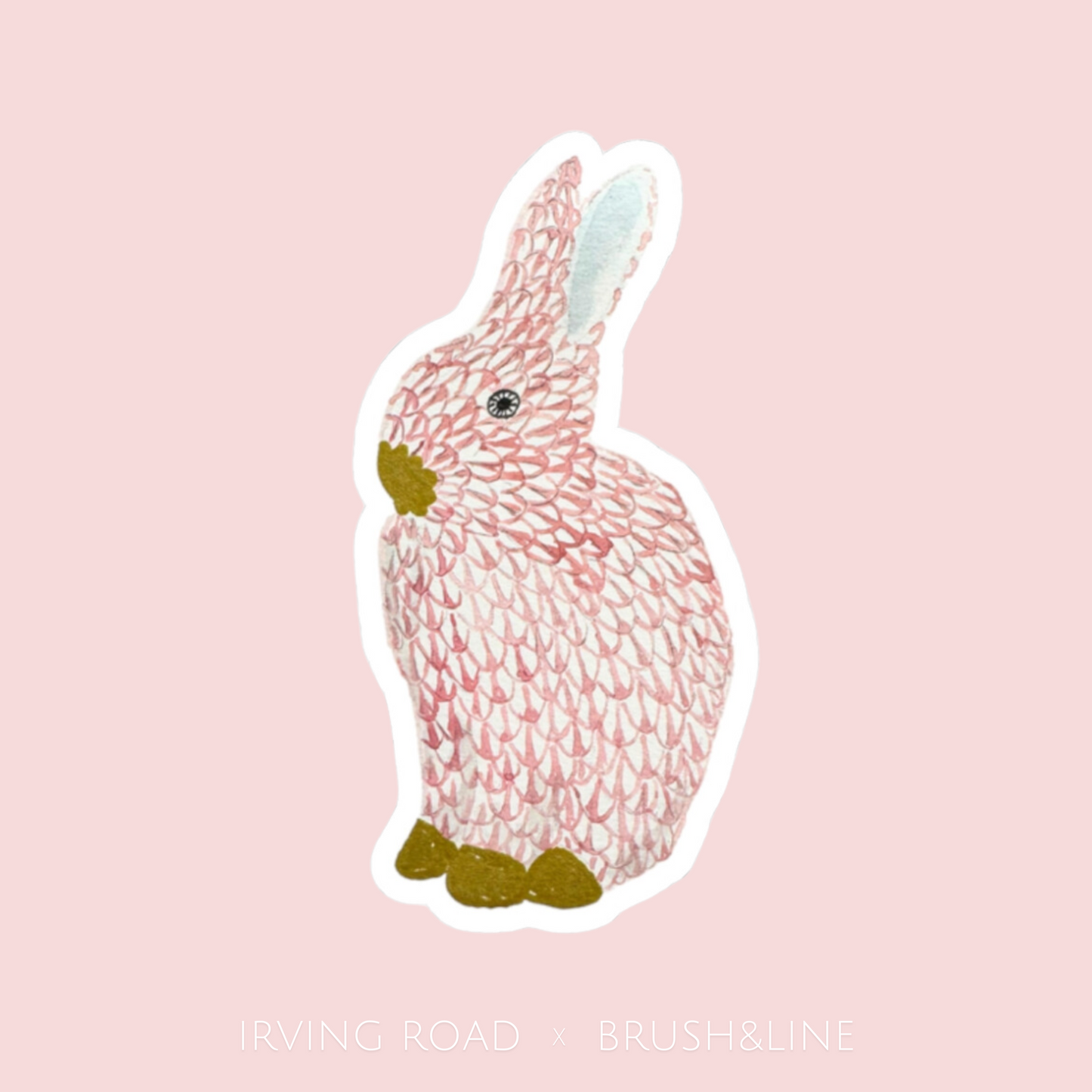 pink bunny sticker