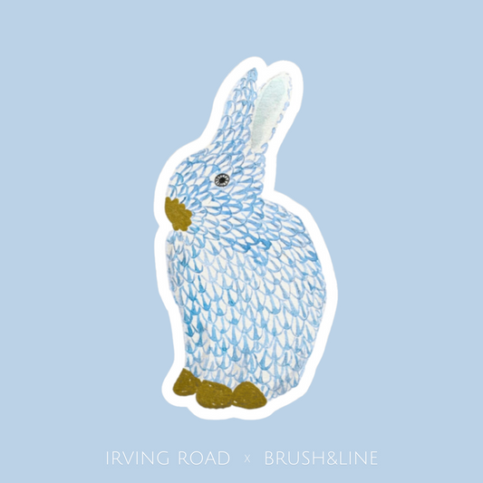 blue bunny sticker