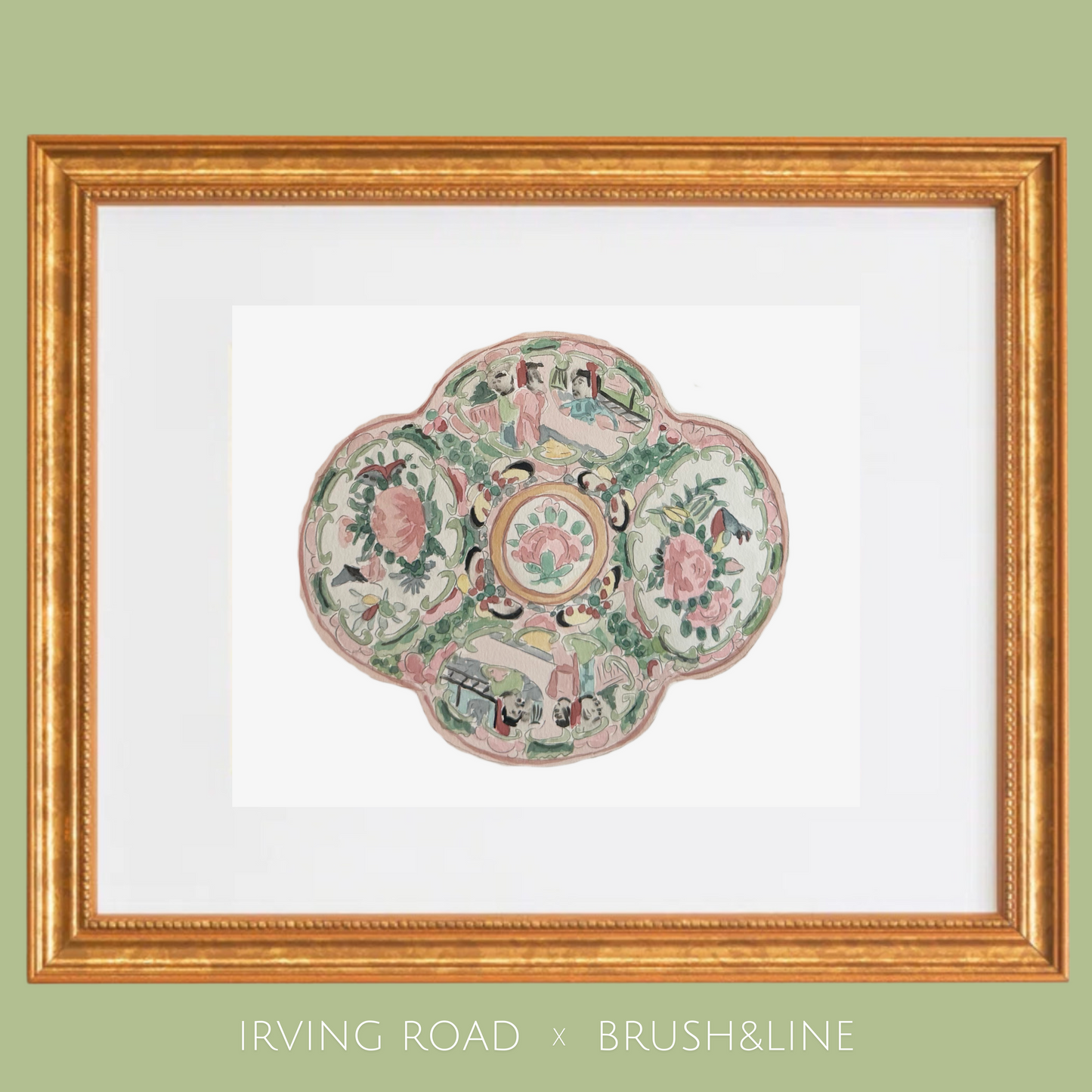 rose medallion art print