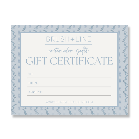 gift certificate - physical