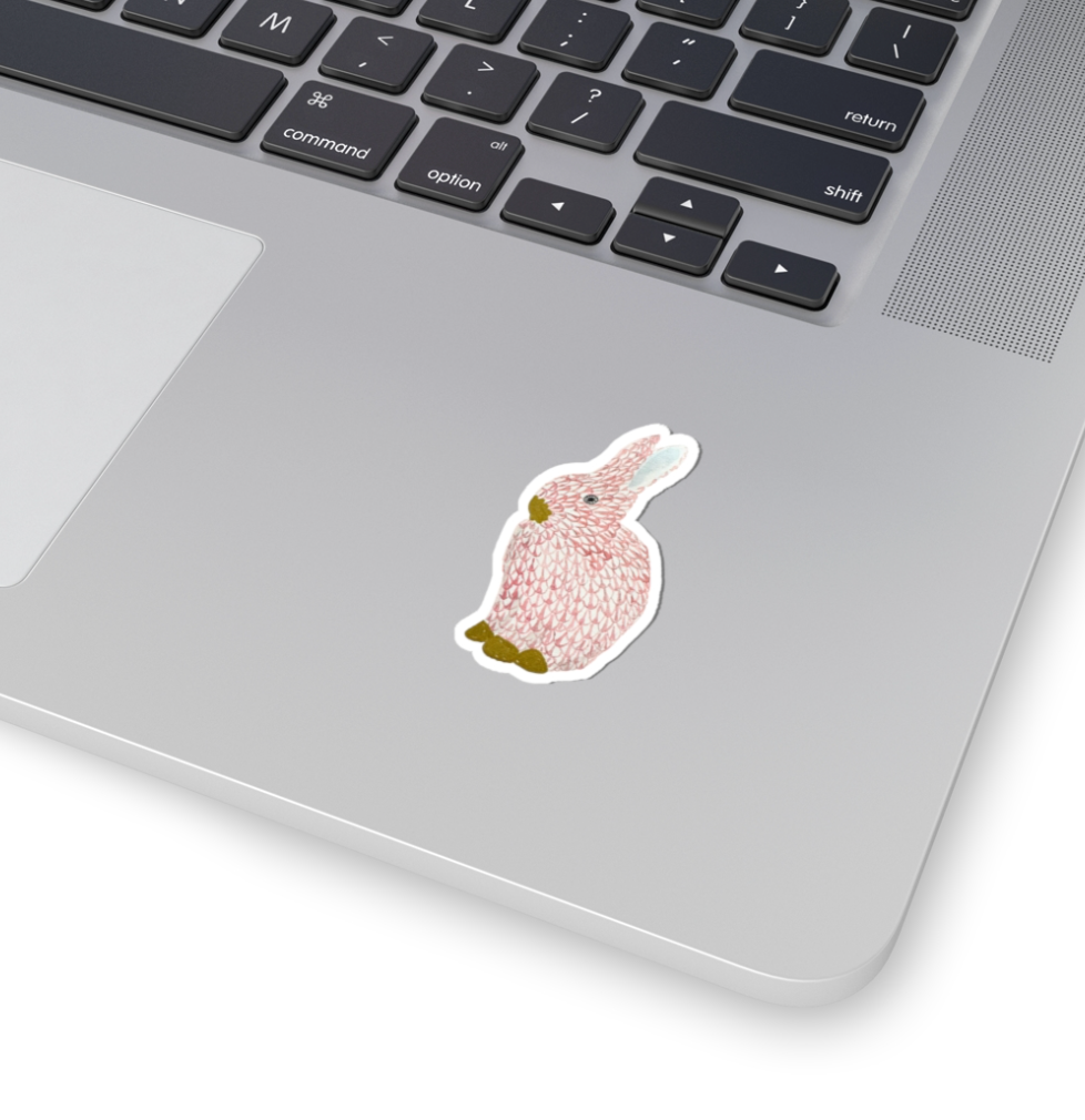 pink bunny sticker