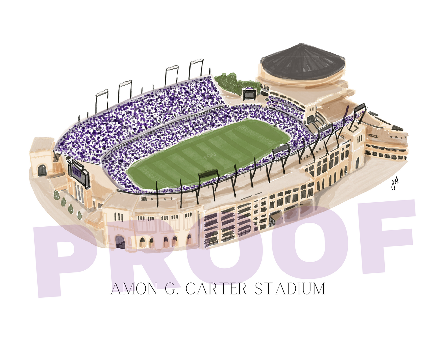 amon g. carter stadium art print