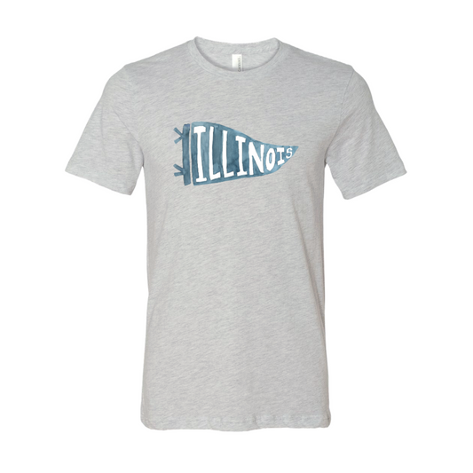 adult illinois flag t-shirt